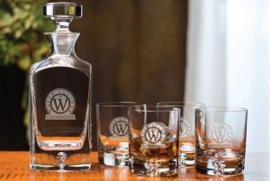 custom branded whisky set