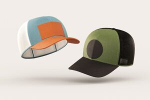 branded merchandise hats for a creative company